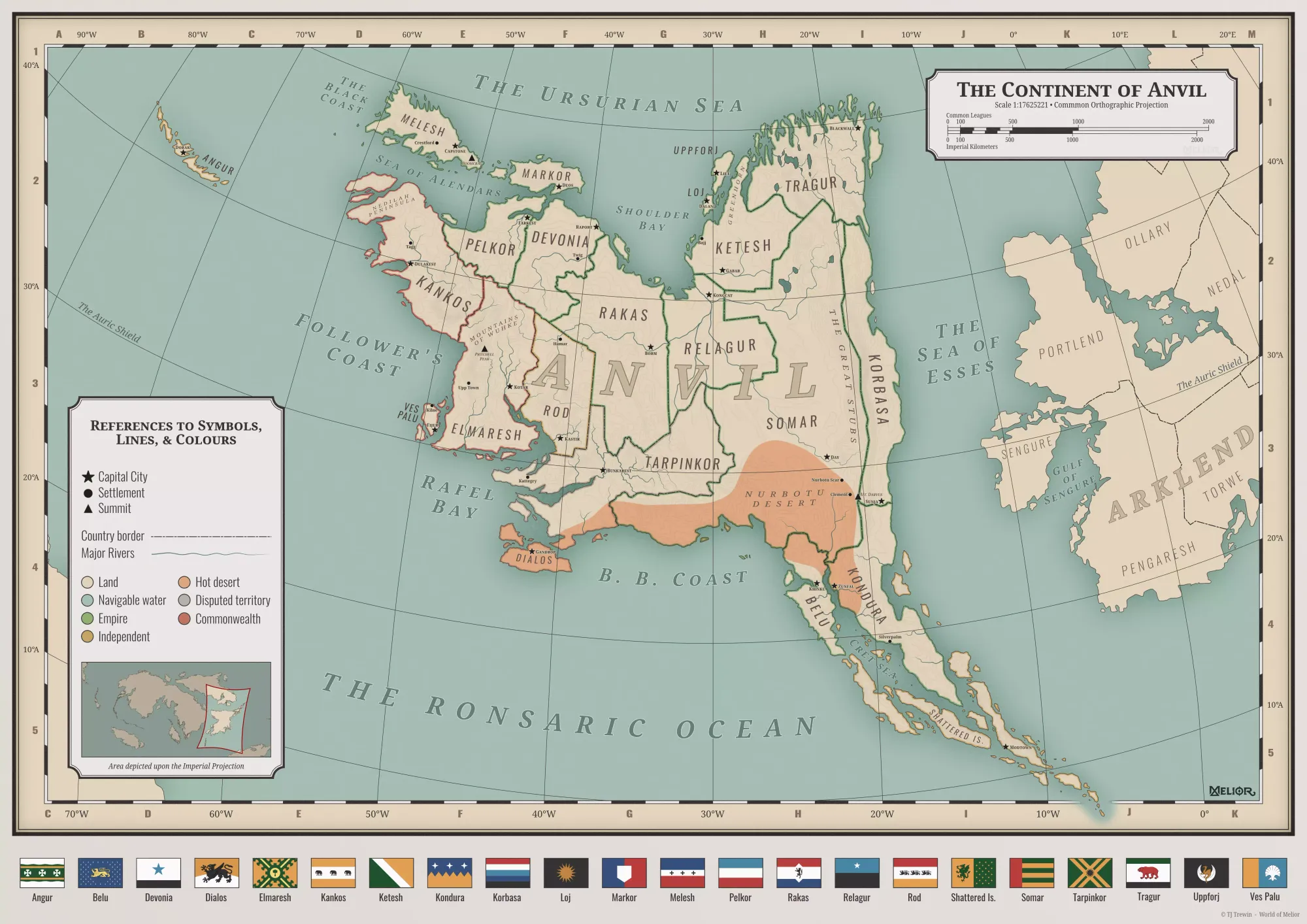 My new map of the continent of Navir created for a project called