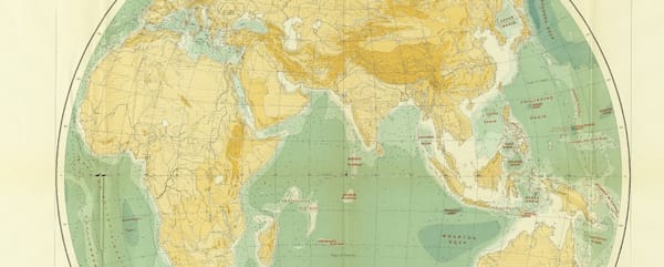 Bathymetric chart (map) of the Indian Ocean